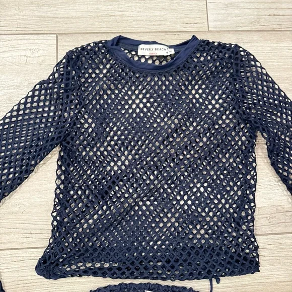 BEVERLY BEACH CAMILLE Cover up Navy Size small - Picture 2 of 14